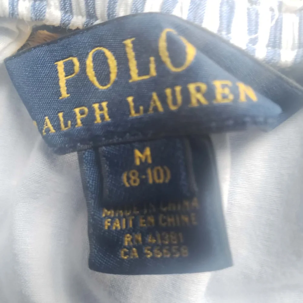 EUC. Girls M (8-10) Polo Ralph Lauren Pale Blue White Stripe Tiered Ruffle Skirt - Picture 6 of 9